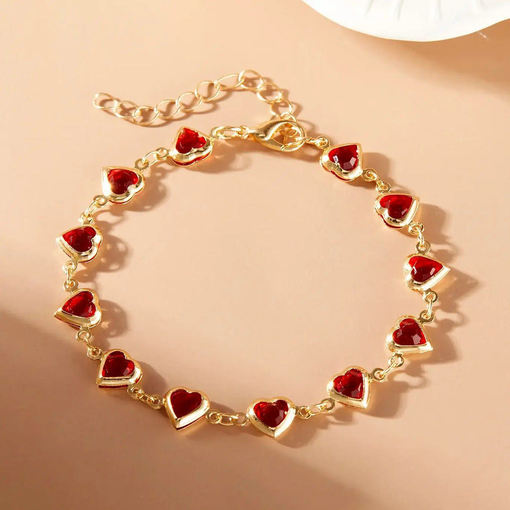 Scarlet Heart Chain Bracelet