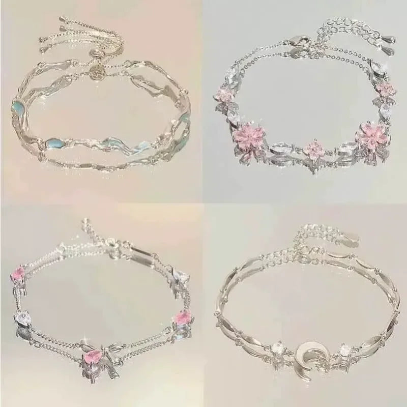 Pink Blossom Charm Bracelet