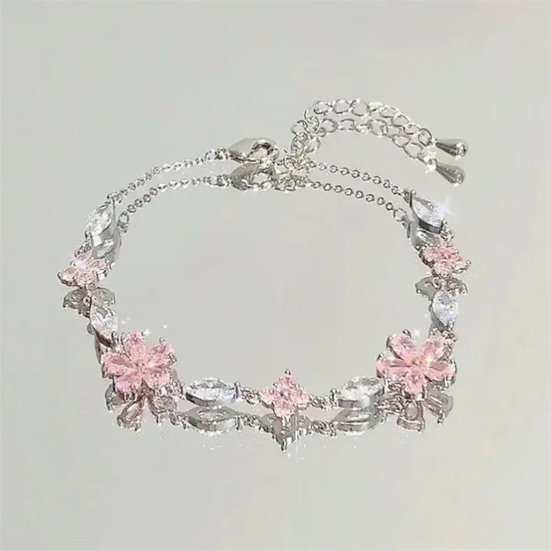 Pink Blossom Charm Bracelet
