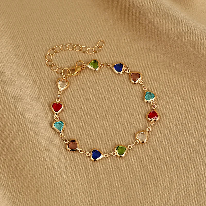 Scarlet Heart Chain Bracelet