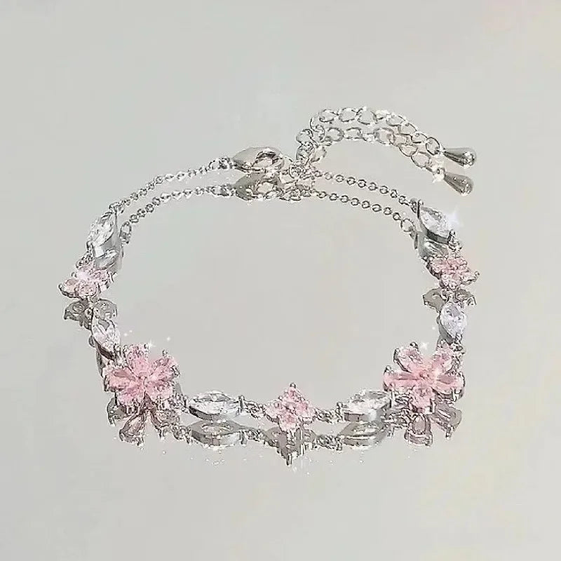 Pink Blossom Charm Bracelet