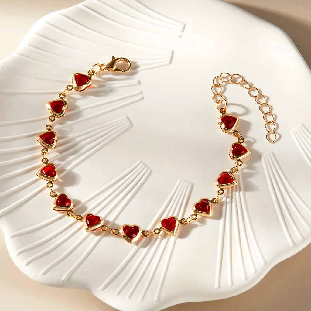 Scarlet Heart Chain Bracelet