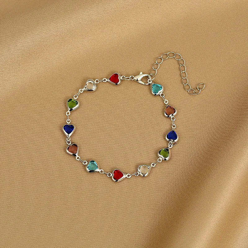 Scarlet Heart Chain Bracelet