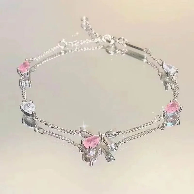 Pink Blossom Charm Bracelet