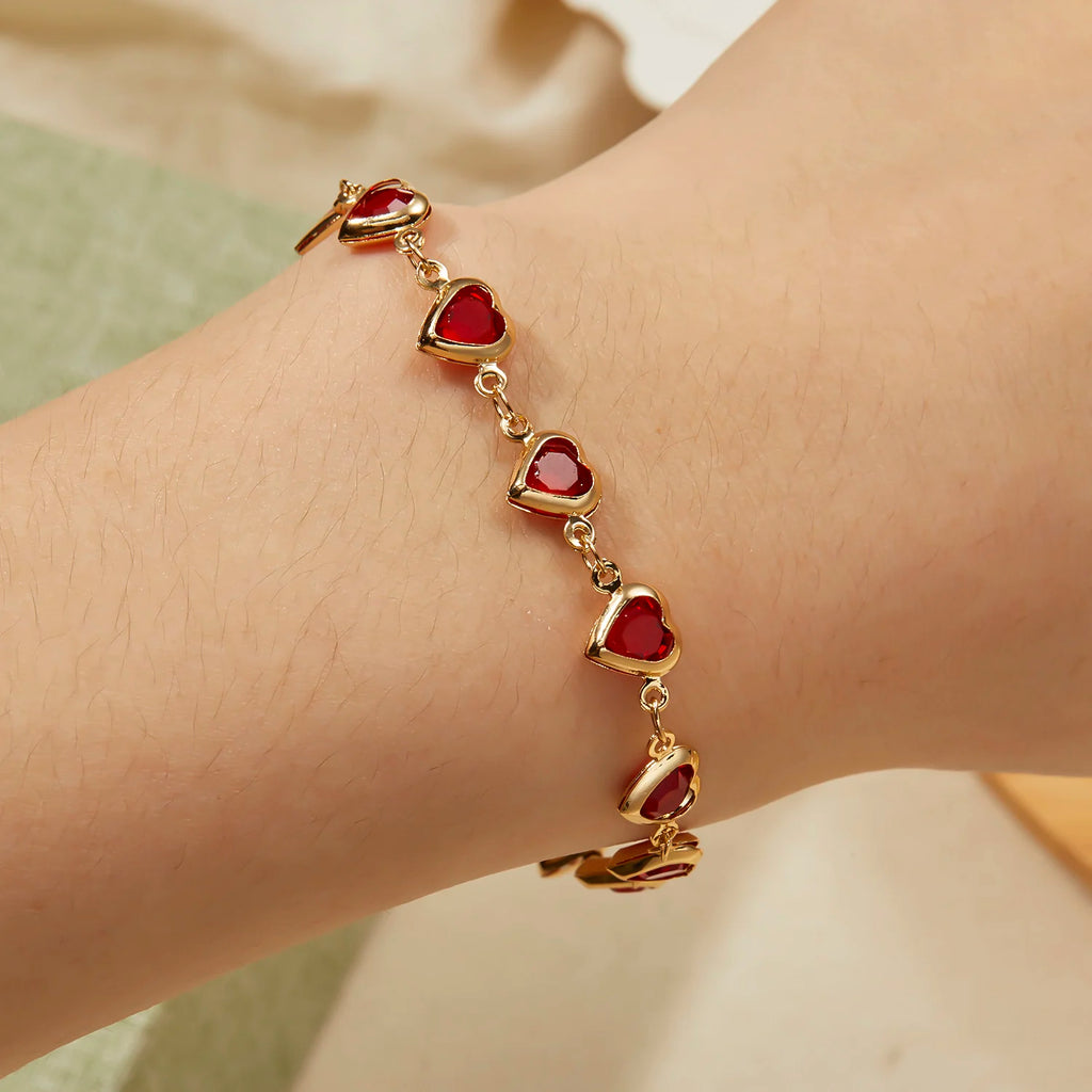 Scarlet Heart Chain Bracelet