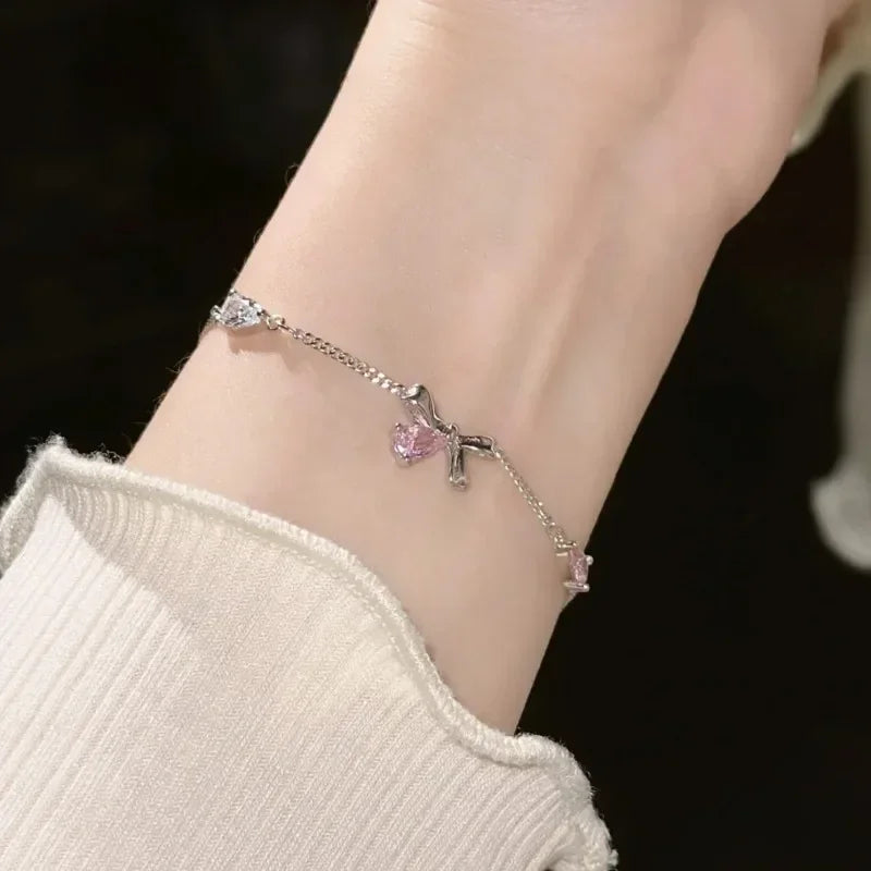 Pink Blossom Charm Bracelet